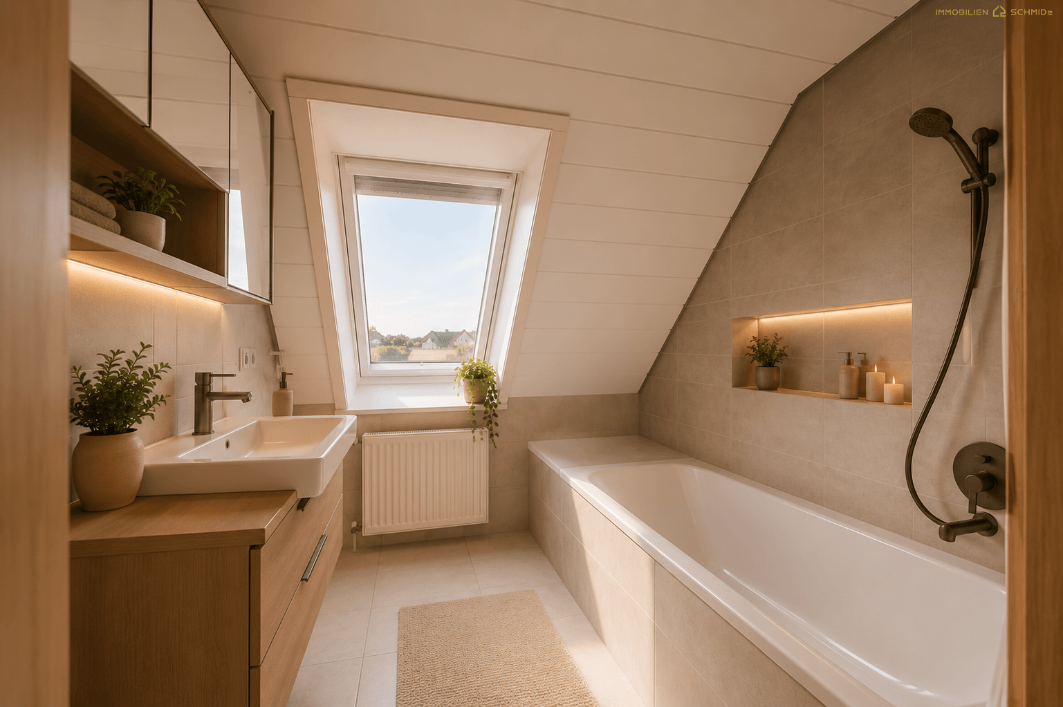 Dachgeschoss-Wohnung - nachher